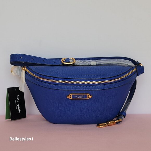 KATE SPADE Belt Bag Gramercy Medium Pebbled Leather – Blueberry color🎈⭐ - Picture 6 of 16